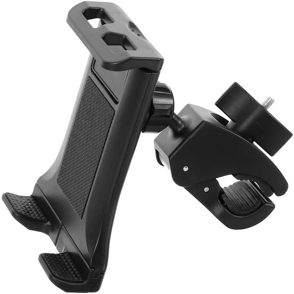 IBASETOY Bike Phone Holder Handlebar Black for Treadmill Exercise Compatible with Most Phones and Tablets