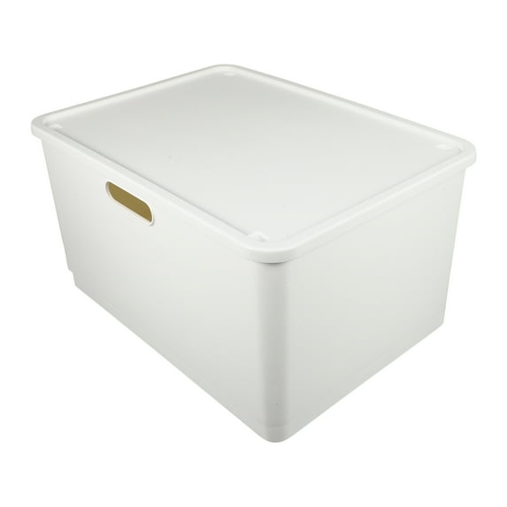 IBASETOY 1Set Simple Design Storage Box White PP Organizing Home Supply Bedroom