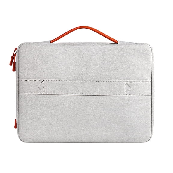 IBASETOY 1Pc Laptop Carrying Bag Light Grey Notebook Storage Bag with Simple Stylish Design and Multiple Layers