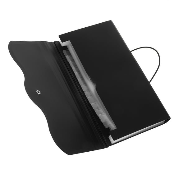 IBASETOY 1Set Waterproof Receipt File Organizer Black for Business Settings for Professionals