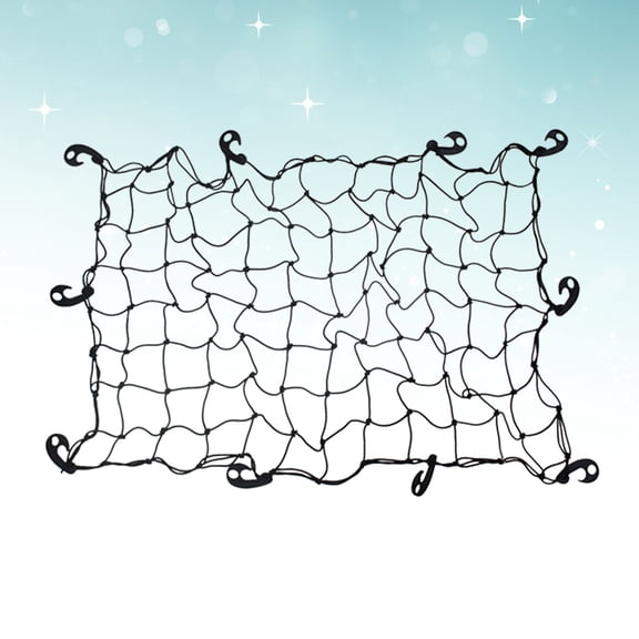 IBASETOY 1pc Car Roof Cargo Net Black Storage Organizer for Trunk Storage Drivers