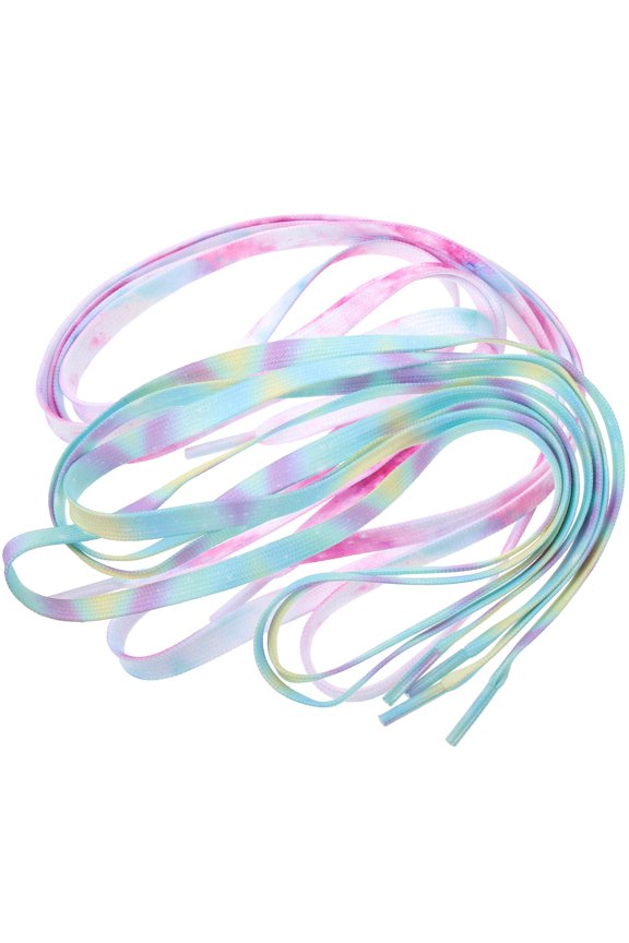 2 Pair Replacement Shoe Lace Polyester Flat Assorted Color for Shoes