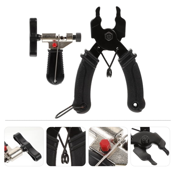 IBASETOY 2Pcs Black Bike Chain Pliers Repair Tool with Install Clamp and Link Remover