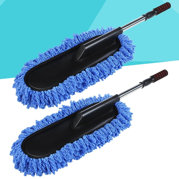 IBASETOY 2 Pcs Dust Cleaner Car Cleaning Supplies with Ergonomic Design for Interior Vehicle Use Blue