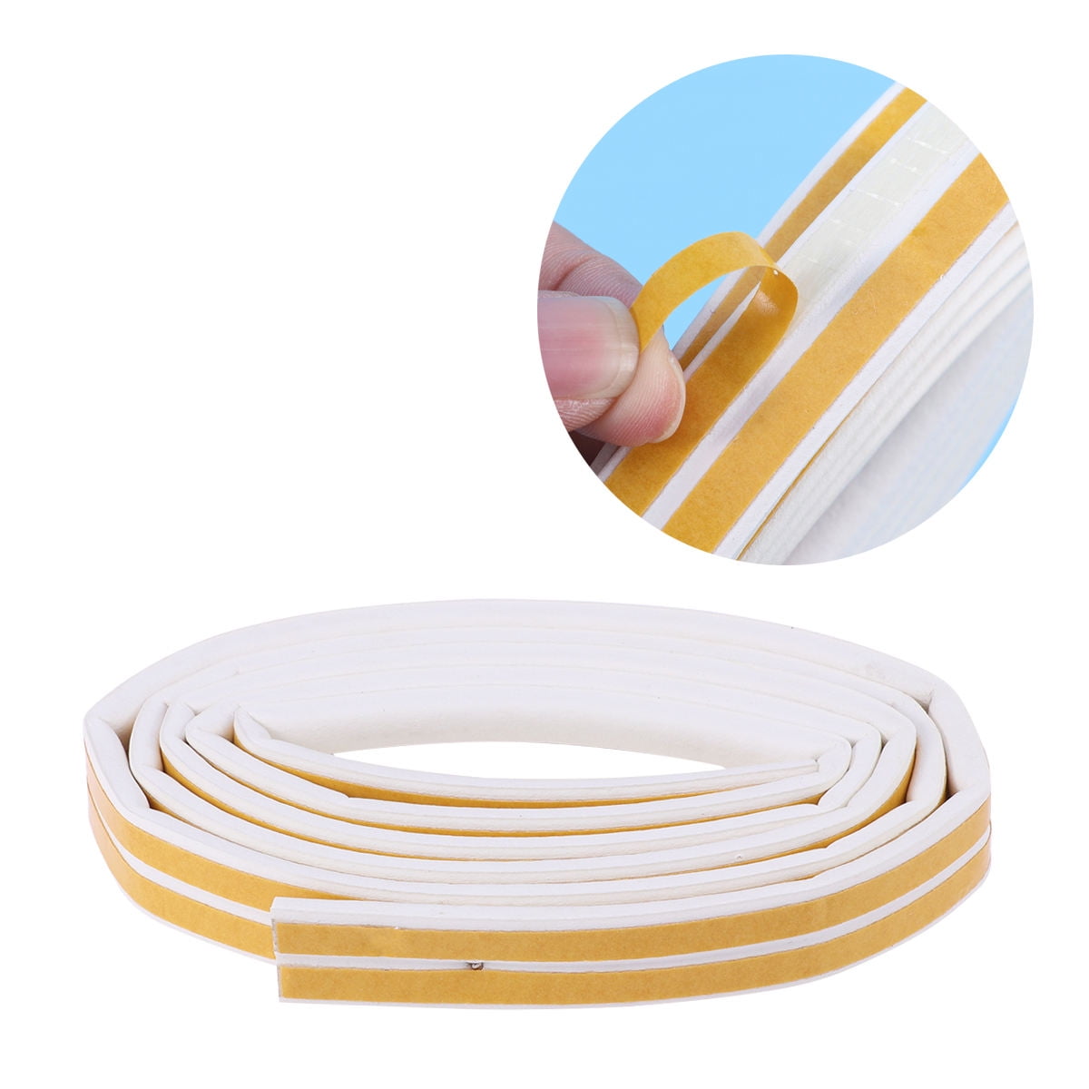 IBASETOY 2 Rolls of EVA Weatherproofing Tape for Door and Window Insulation in White and Yellow