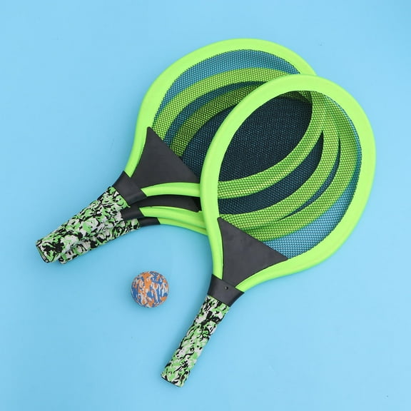 IBASETOY 2 Sets Badminton Rackets for Children Tennis Racquet Set Light Green EVA Coordination Improvement