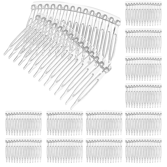 IBASETOY 20 Pcs Clear Hair Comb Comfortable for Holiday for Women