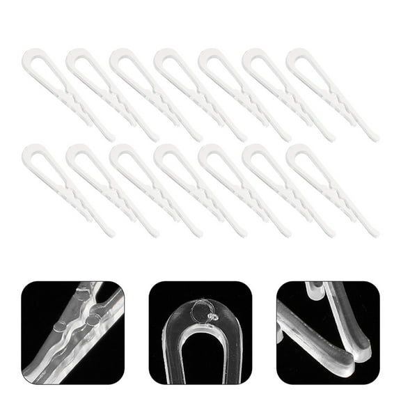 IBASETOY 200Pcs Multifunctional Plastic Shirt Packing Clips Clothes Pins with Teeth in Assorted Colors
