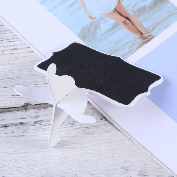 IBASETOY 20Pack Small Chalkboard Message Sign White Bamboo Table Numbers for Hosts Buffet Tables Christmas