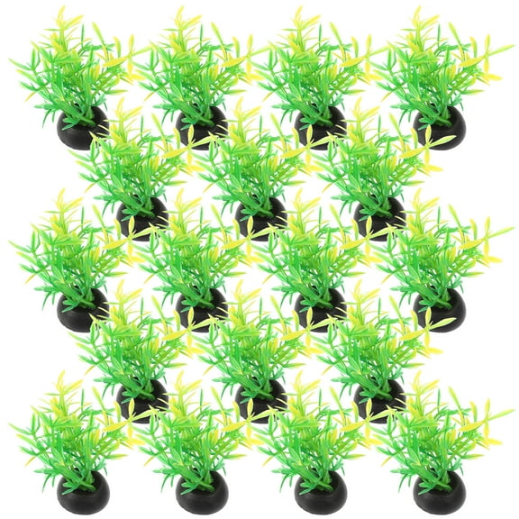 IBASETOY 20Pcs Fish Tank Plant Decor Simulation Style for Safe Fish Environment