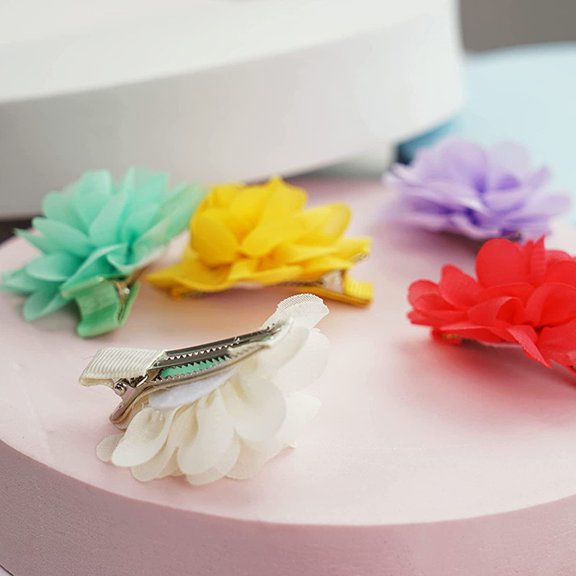 IBASETOY 20Pcs Flower Girl Hair Piece Assorted Color for Young Children Hair Decoration