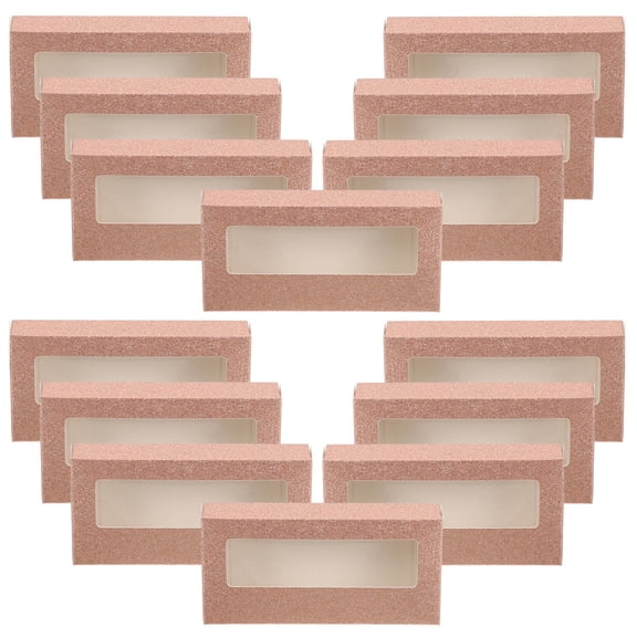 IBASETOY 20Pcs Decorative Lash Boxes Rose Plated Gold Eyelash Cases for Organized Storage and Easy Access