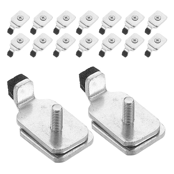 IBASETOY 20Pcs Curtain Track Replacement Stoppers Silver Iron Material for Home and Office Use