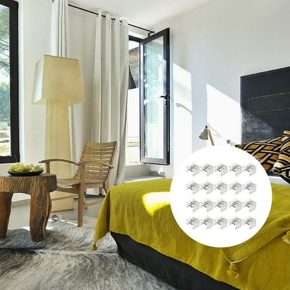 IBASETOY 20Pcs Plated Silver Curtain Rod Rail End Plugs Stainless Steel Sealing for Living Room