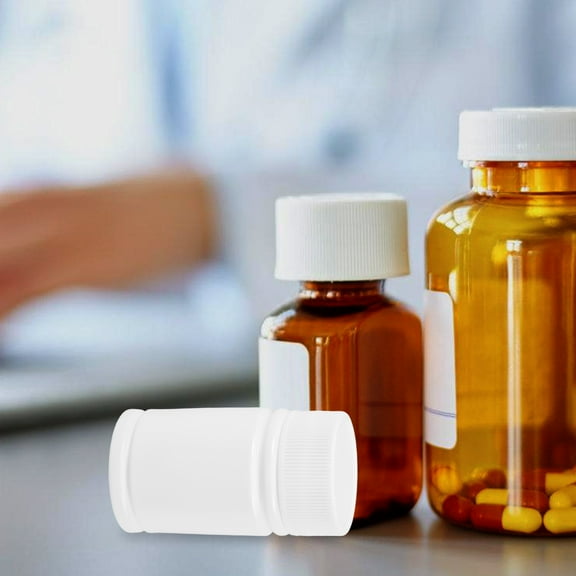 IBASETOY 20Pcs White Pill Bottles Travel Storage with Food Grade Hdpe and Airtight Screw Cap