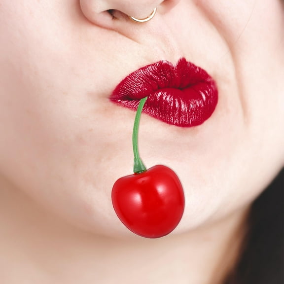 IBASETOY 25 Pcs Fake Fruit Decor Simulation Cherry Model Red Foam Ornaments for Photography