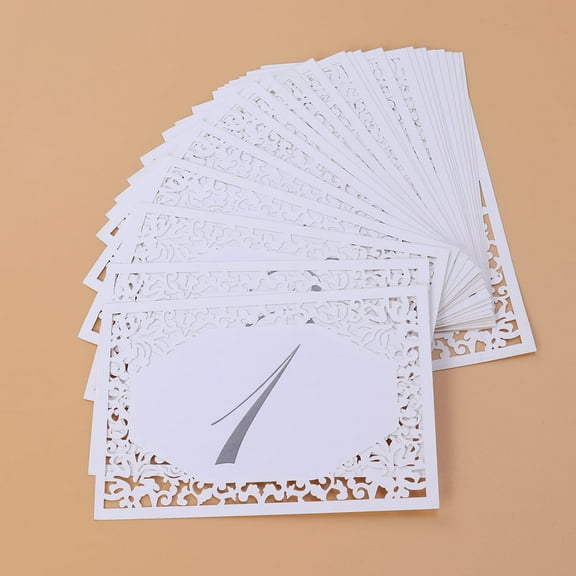 IBASETOY 25Pack Paper Wedding Name Tag Table Markers for Wedding Modern Touch Decorations for Bridal Shower