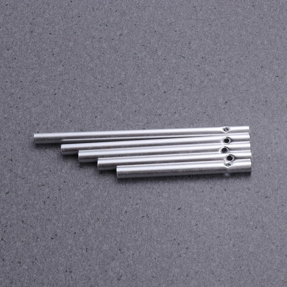 IBASETOY 25Pcs Plated Silver Aluminum Tubes for Wind Chimes DIY Kit Pre Drilled Rust Resistant for Home Outdoor Decor