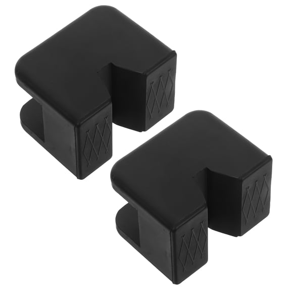 IBASETOY 2Pcs Jack Rubber Stand Pads Black Universal Rubber Jack Pad for Automotive Use
