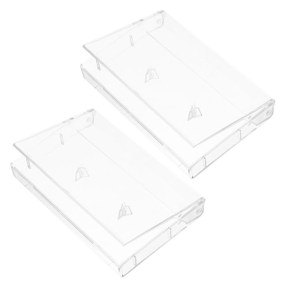 IBASETOY 2PCS Transparent Tape Clear Dustproof Storage Boxes for Small Items Magnetic Organizers