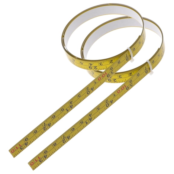 IBASETOY 2Pcs Self Adhesive Steel Ruler Tape for Woodworking Workbench with Strong Adhesion