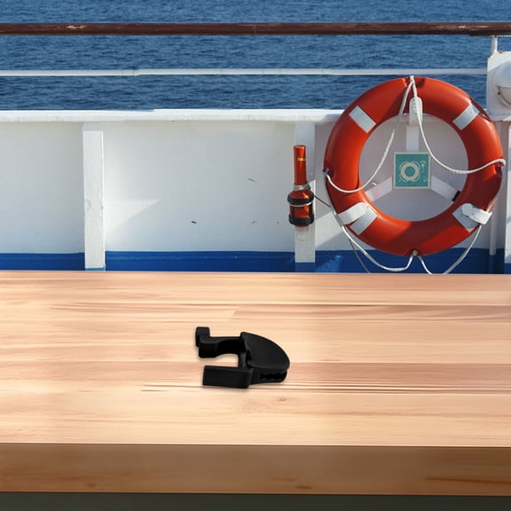 IBASETOY 2Pack Boat Dock Bumper Clips Black Plastic Marine Clips for Safe Docking with Pontoon Boat