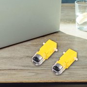 IBASETOY 2Pcs Yellow Dc Gear Motor for Electric Vehicle with Dual Shaft and Intelligent Speed Control