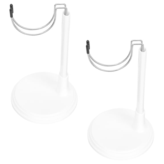 IBASETOY figurine holder Doll Display Stand PVC Simple Design Handmade Figures 2Pack