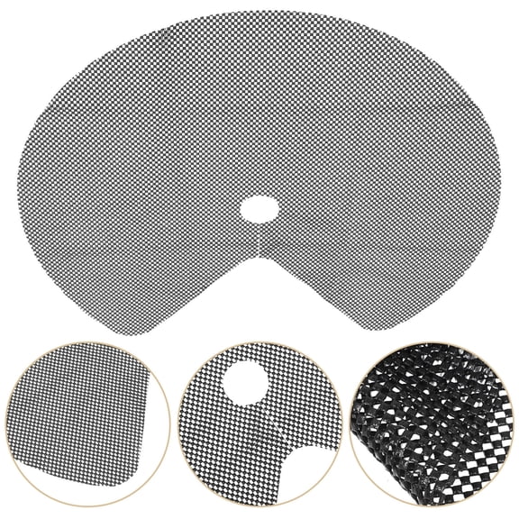 IBASETOY 2Pack Fridge Mats Black PVC Non Slip Circle for Kitchen Shelf Users