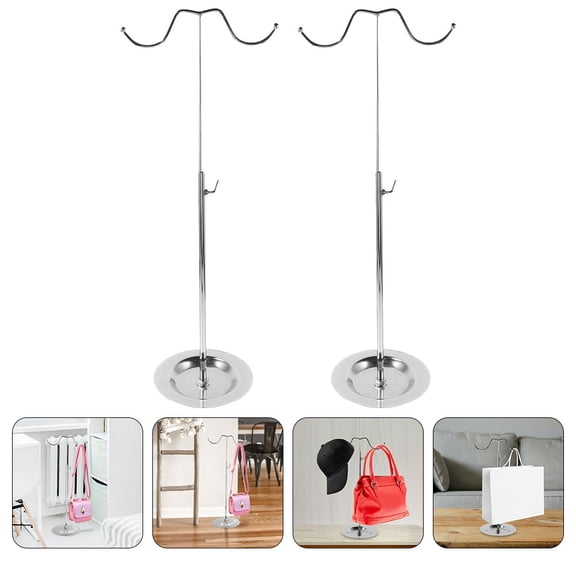 IBASETOY 2Pcs Stainless Steel Adjustable Purse Display Stand Protects Bags from Wear and Easy to Use