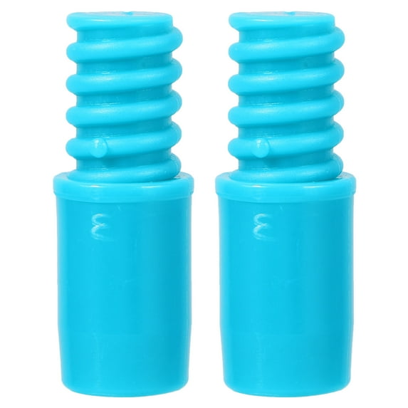 IBASETOY 2Pack Plastic Threaded Tip for Extension Poles Sky-blue Replacement for Rod Mops