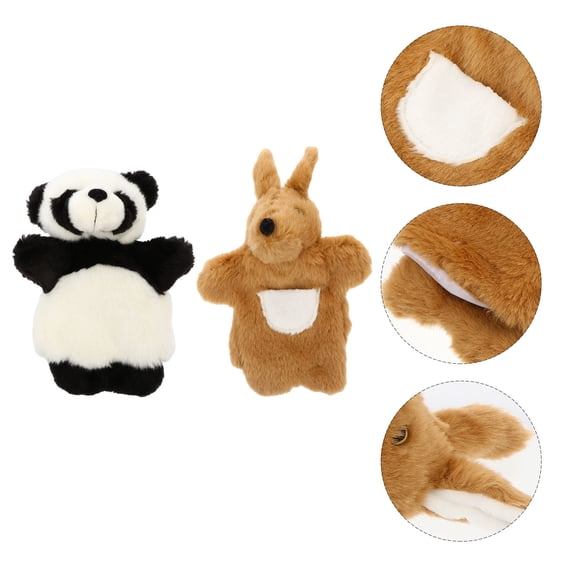 IBASETOY 2Pack Hand Puppets for Children Assorted Color Role Play Toys