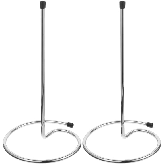 IBASETOY 2Pcs Wine Decanter Stainless Steel Space Saving Rack For Homeowners