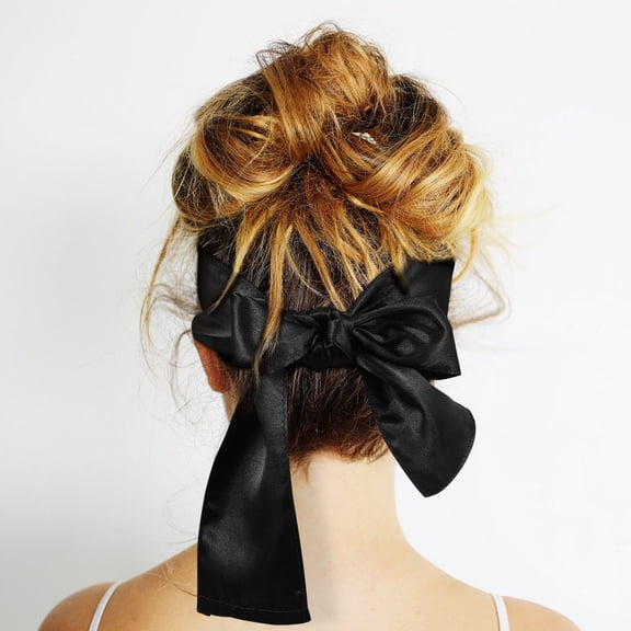 IBASETOY 2Pcs Black Silk Satin Wig Band Headscarf Soft Comfortable Front Wig Hair Wrap