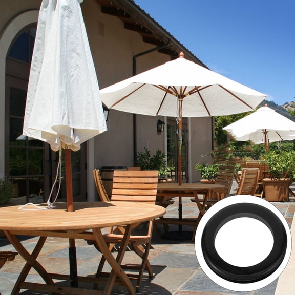 IBASETOY 2Pcs Outdoor Patio Table Umbrella Hole Ring Silicone Ring Plug Prevents Scratches and Dents