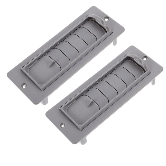 IBASETOY 2Pcs Grey ABS Car Air Conditioning Vent Grille Dashboard Replacement for Trucks Excavators