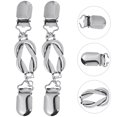 thumbnail image 1 of IBASETOY 2Pcs Vintage Plated Cardigan Clips Sweater Clip Pins Antique Shawl Buckles Clothes Decorations, 1 of 5