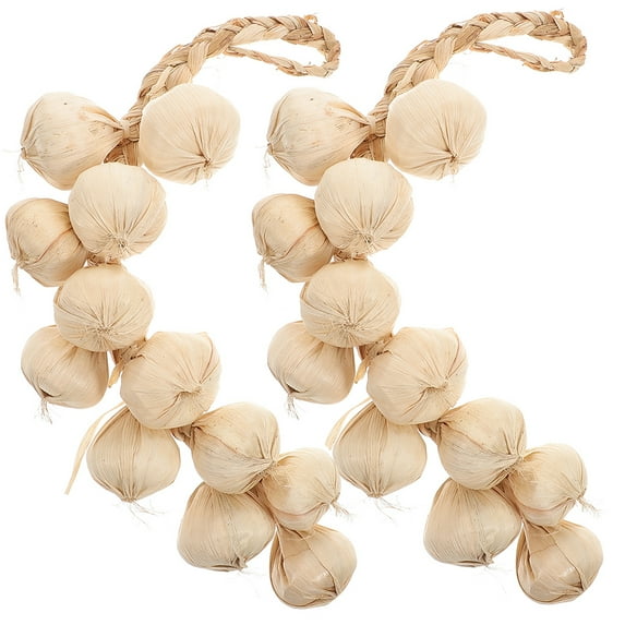 IBASETOY 2Pcs Garlic Hanging Decor Round Bulbs Foams Festive Use