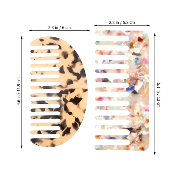 IBASETOY 2Pcs Wide Hair Combs Sturdy and Lightweight for Home and Salon Use