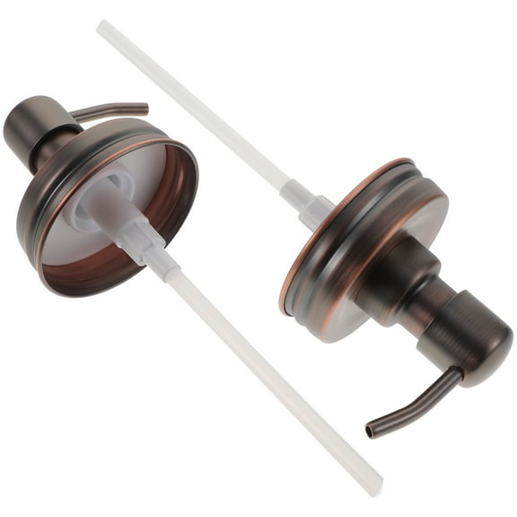 IBASETOY 2pcs Mason Jar Soap Dispenser Pumps Stainless Steel for Bathroom Use Liquid Control