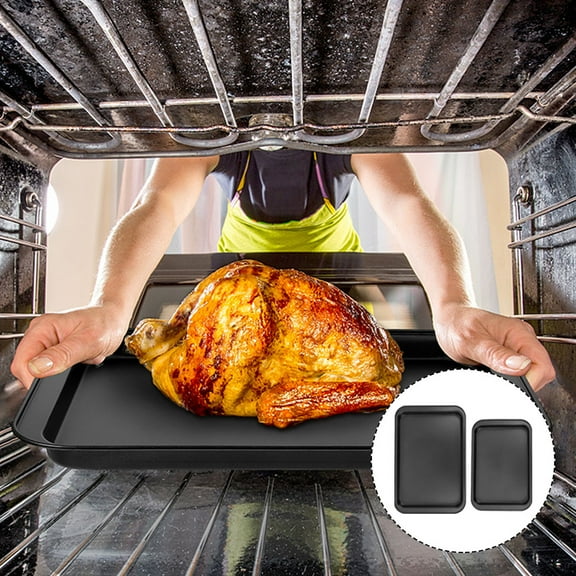 IBASETOY 2Pcs Metal Cake Pan Construction Black Nonstick Surface for Baking