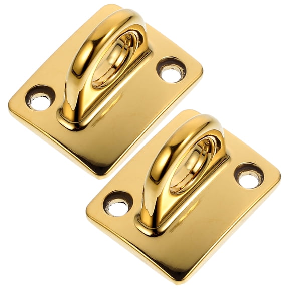IBASETOY 2Pcs Metal Guardrail Rope Hook Wall Mount with Simple Design Golden Color for Multipurpose Use