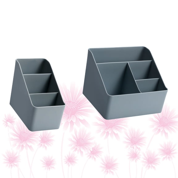 IBASETOY 2Pcs Perfume Organizer Cosmetics Storage Box Plastic Easy to Clean for Students Travel Dusty Blue