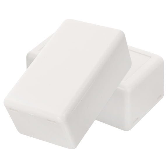 IBASETOY 2Pcs Compact White Plastic Project Box Electronics Enclosure with High Strength and Versatility