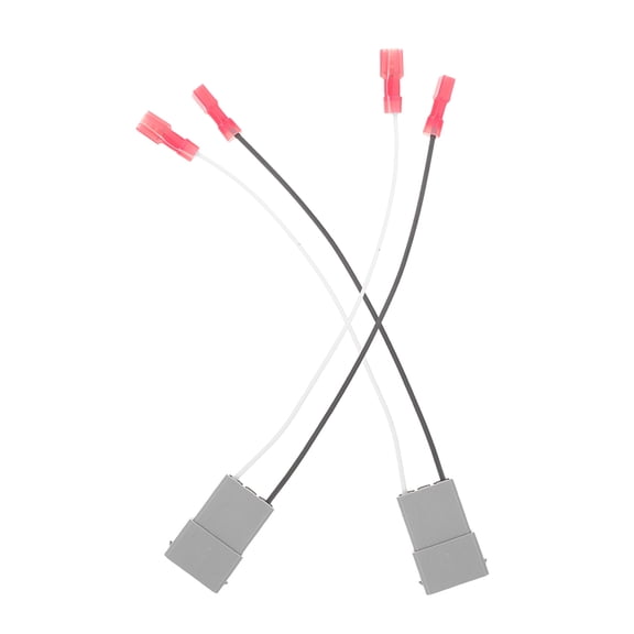 IBASETOY 2Pcs Grey Car Speaker Wire Harness Adapter Replacement with ABS Durable Material for Reliable Installation