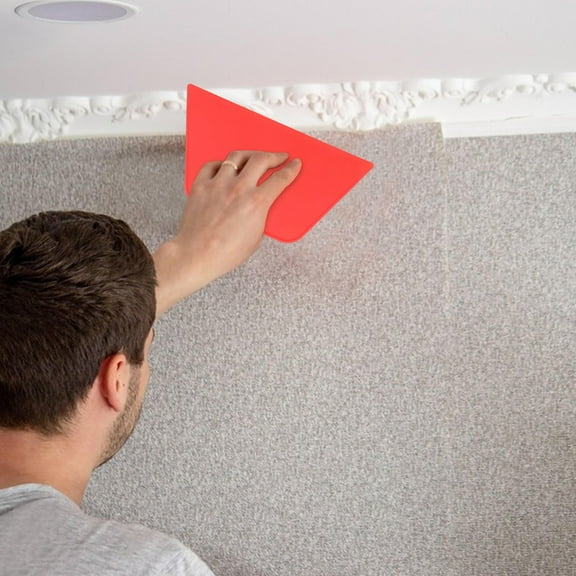 IBASETOY 2Pcs Red Flexible Vinyl Squeegee for Wallpaper and Window Tint