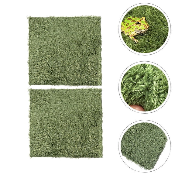 IBASETOY 2Set Artificial Grass Rug Cotton Green Comfortable Pet Care