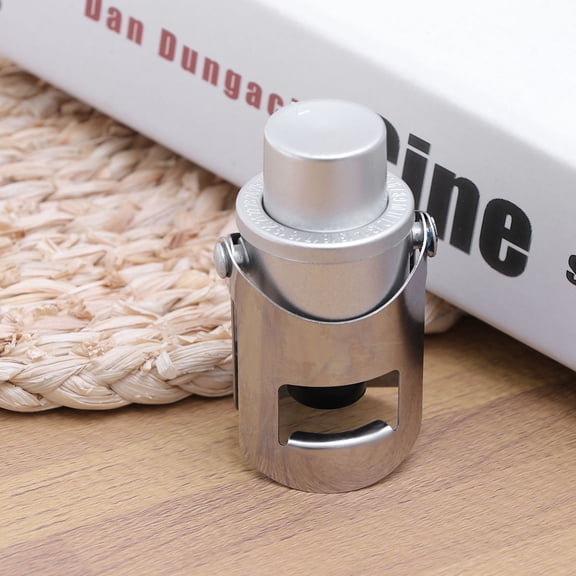 IBASETOY 2Pcs Plated Silver Wine Sealer Stopper with Date Mark Leak Proof for Home and Bar Use