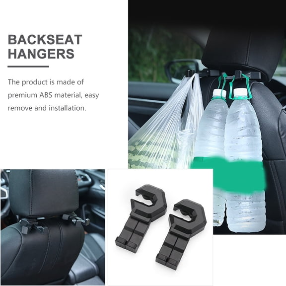 IBASETOY 2Set Car Headrest Hangers for Space-saving Solutions for Drivers