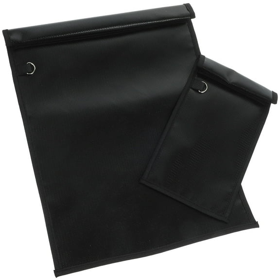 IBASETOY 2Set Faraday Bags for Tablets Fireproof and Anti Theft for Students Black